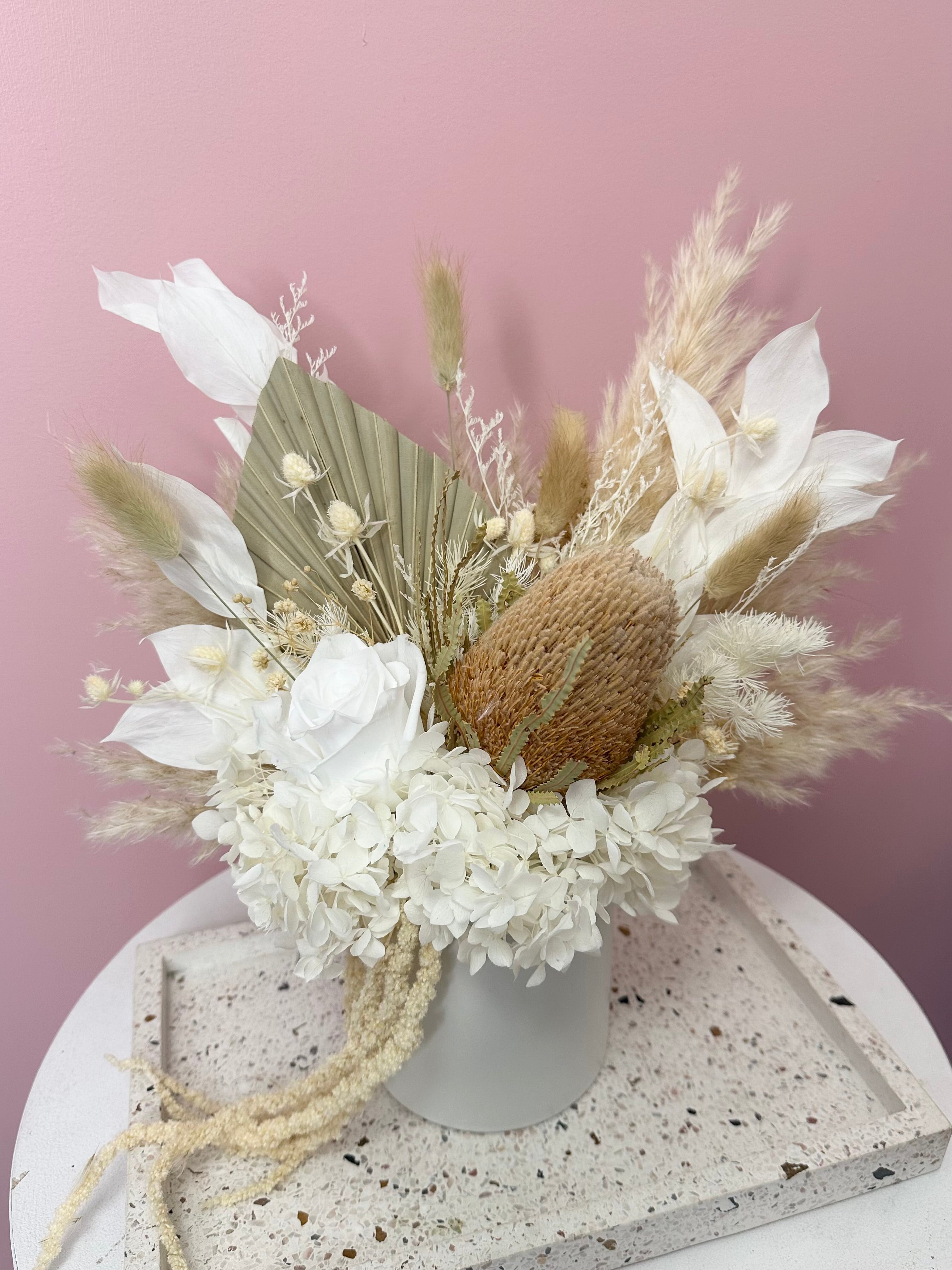 Natives, White & Neutral - Everlasting Vase Arrangement
