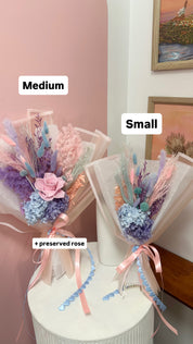 Pastel - Dried & Preserved Wrapped Gift Bouquet
