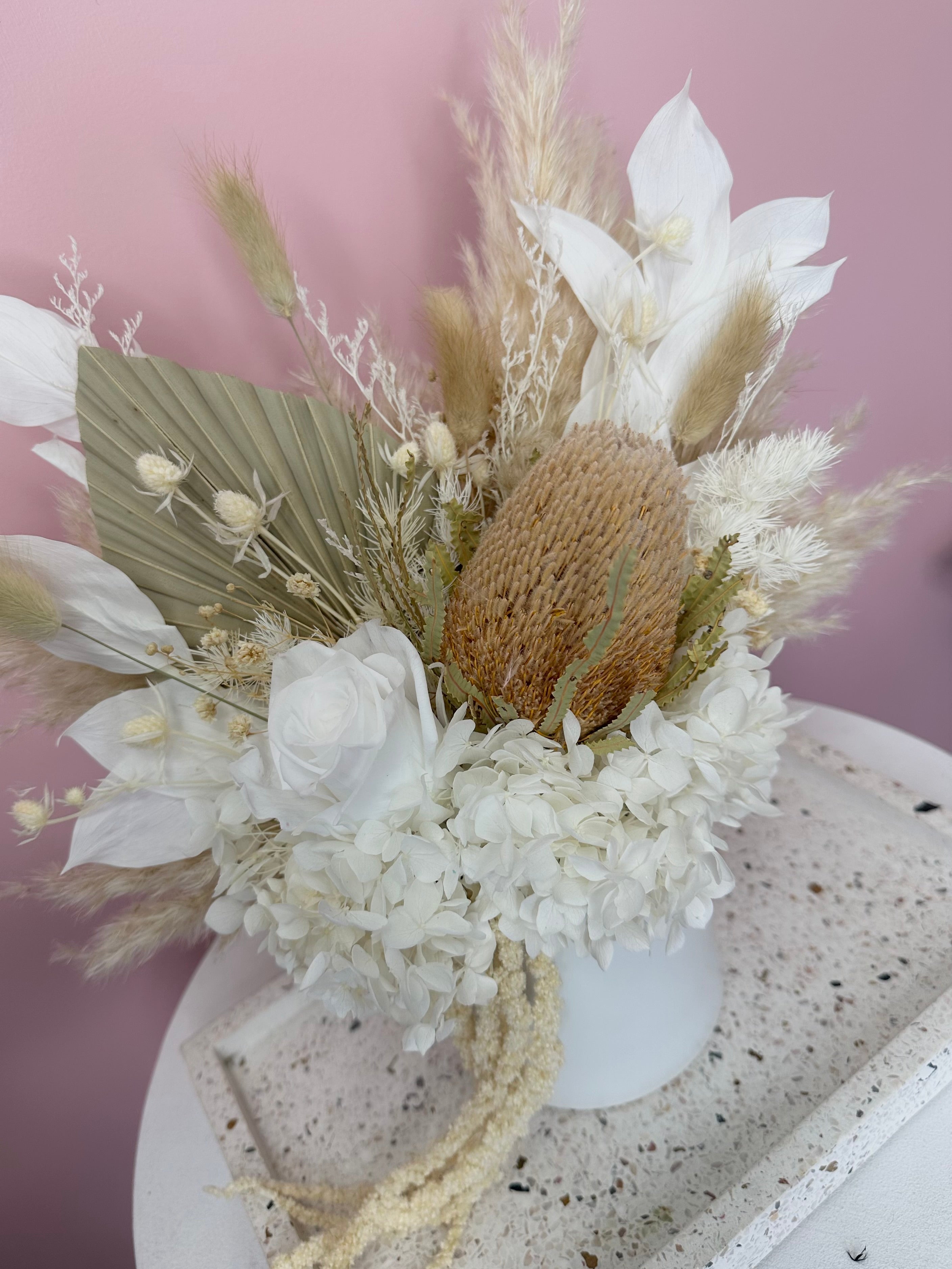 Natives, White & Neutral - Everlasting Vase Arrangement