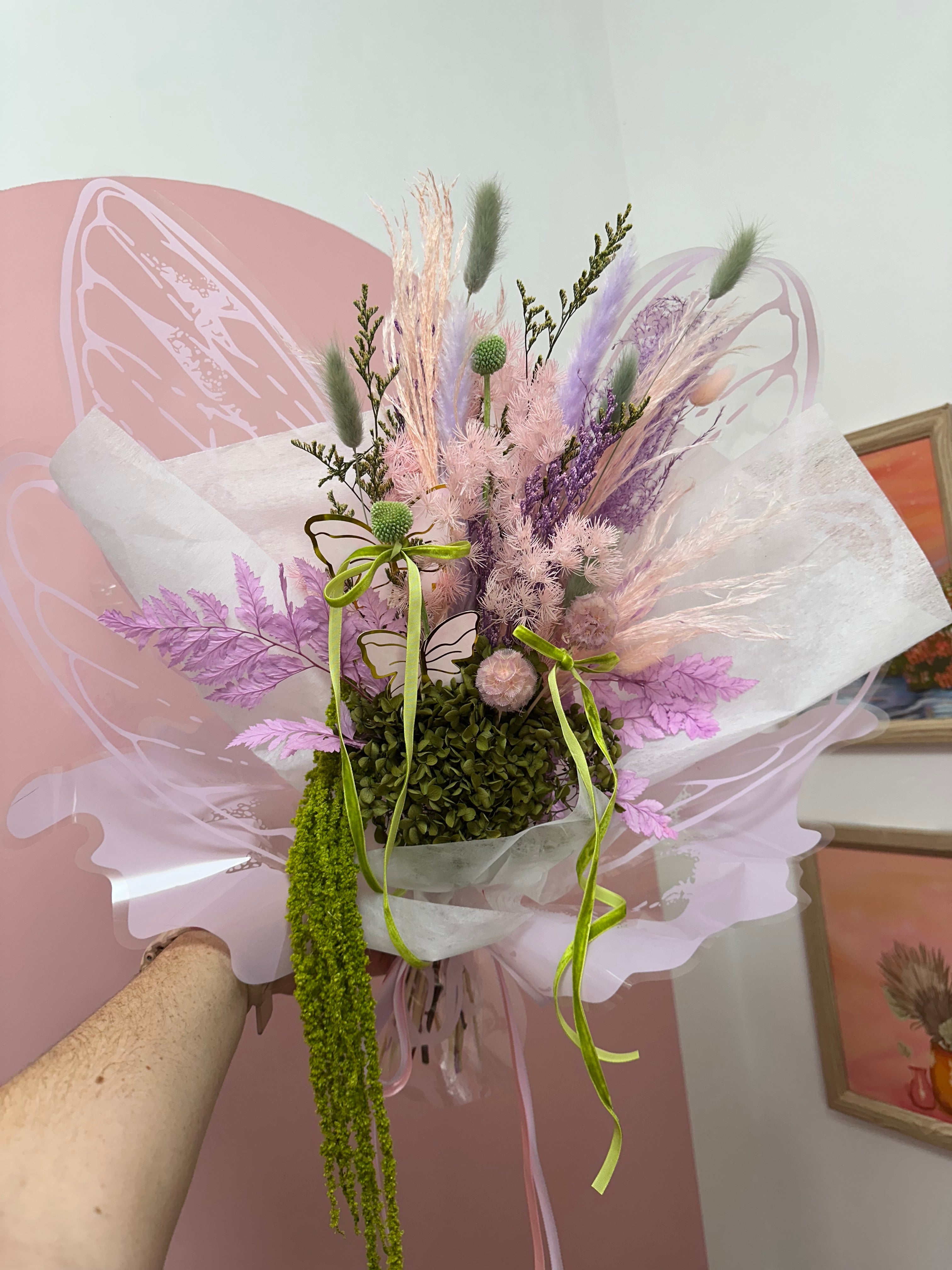Enchanted Fairy Garden 🧚🌸🦋 - Wrapped Bouquet