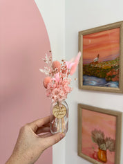 Dried Posy Jar - (Assorted Colours)