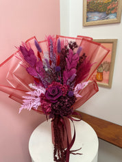 Merlot 🍇 - Dried + Preserved Wrapped Gift Bouquet