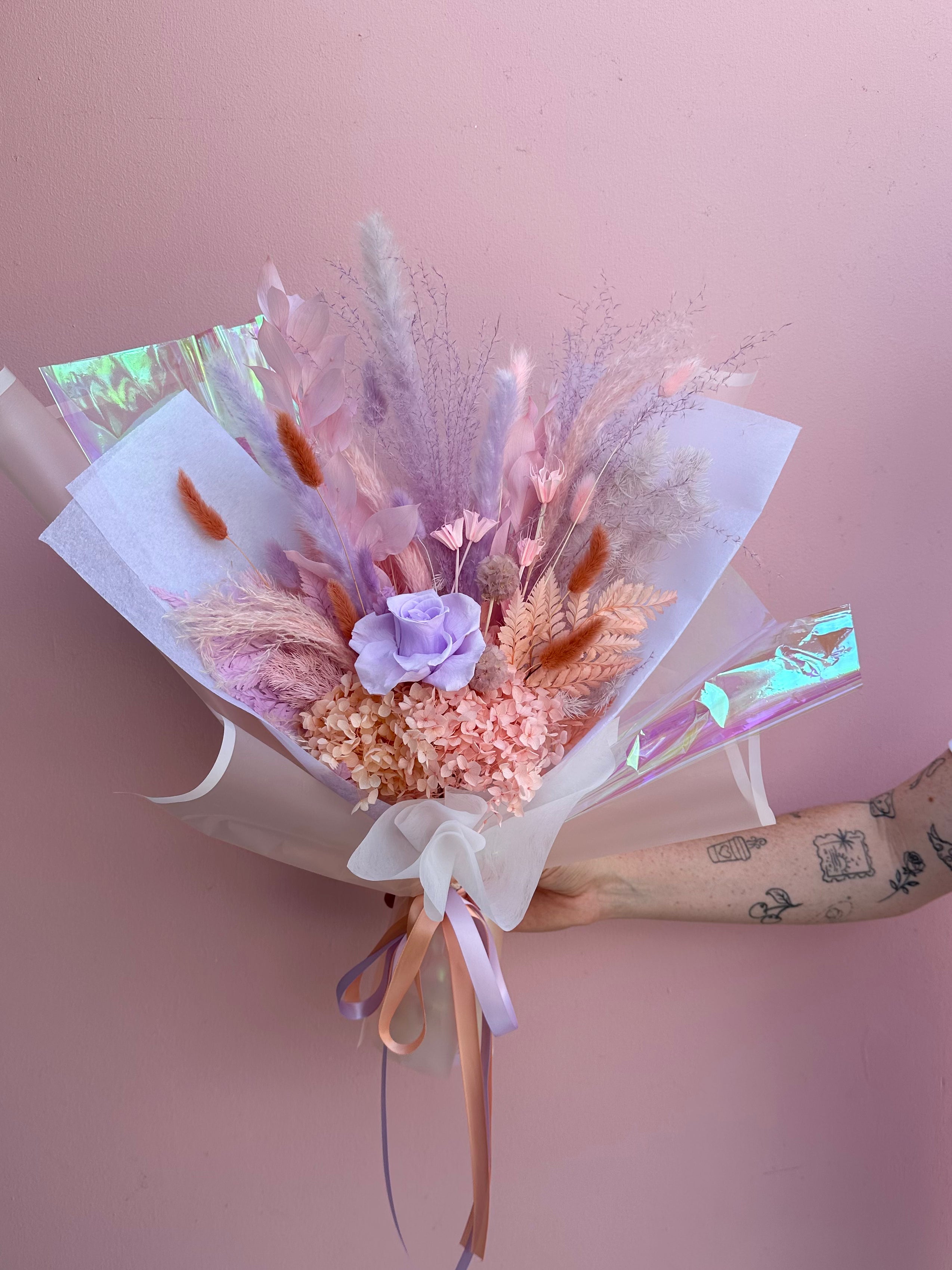 Pixie 🧚🎀 - Dried + Preserved Wrapped Gift Bouquet