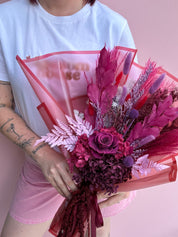 Merlot 🍇 - Dried + Preserved Wrapped Gift Bouquet