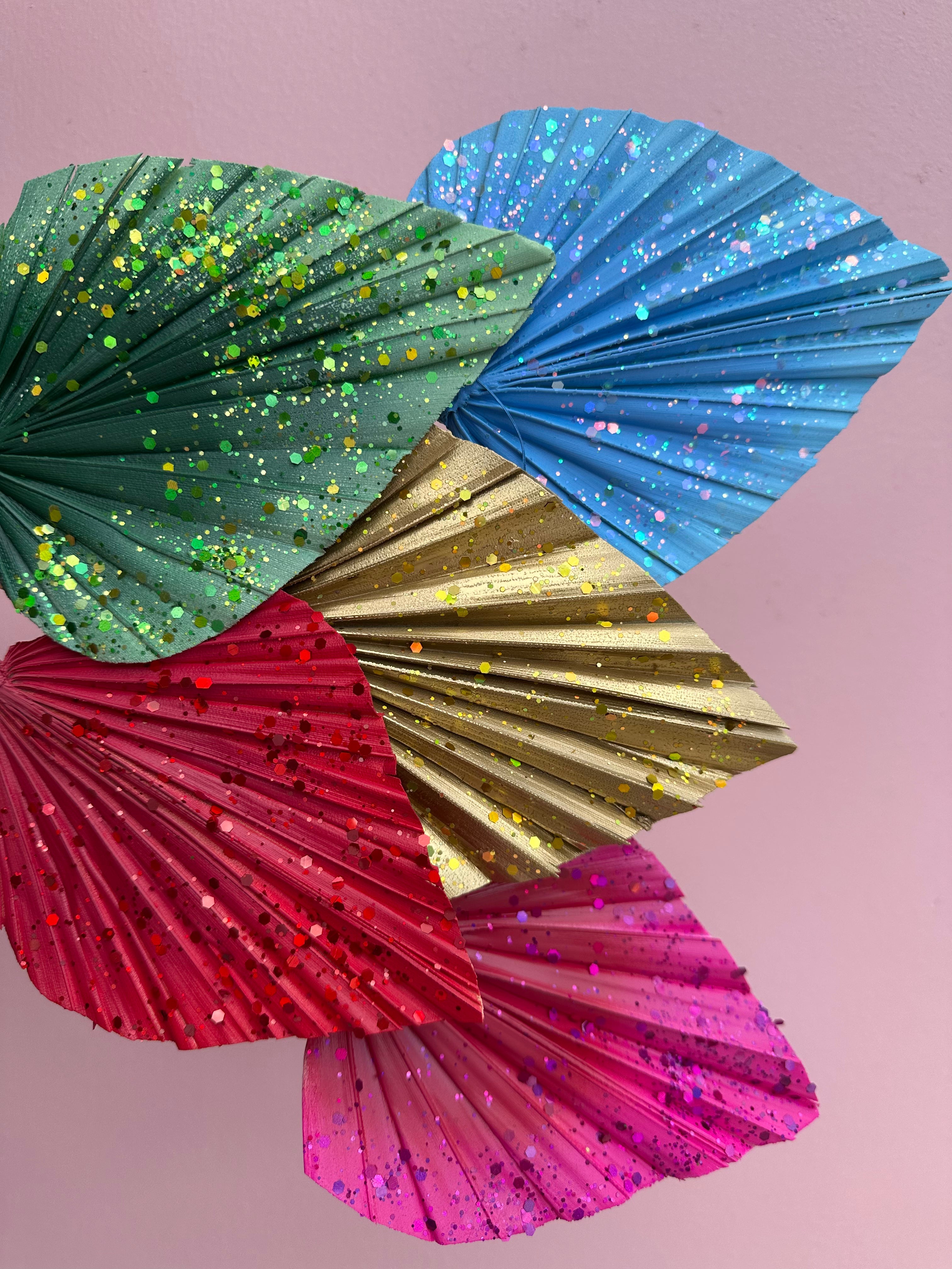 Dried Palm Glitter Cake Topper -  HOLIDAY COLLECTION