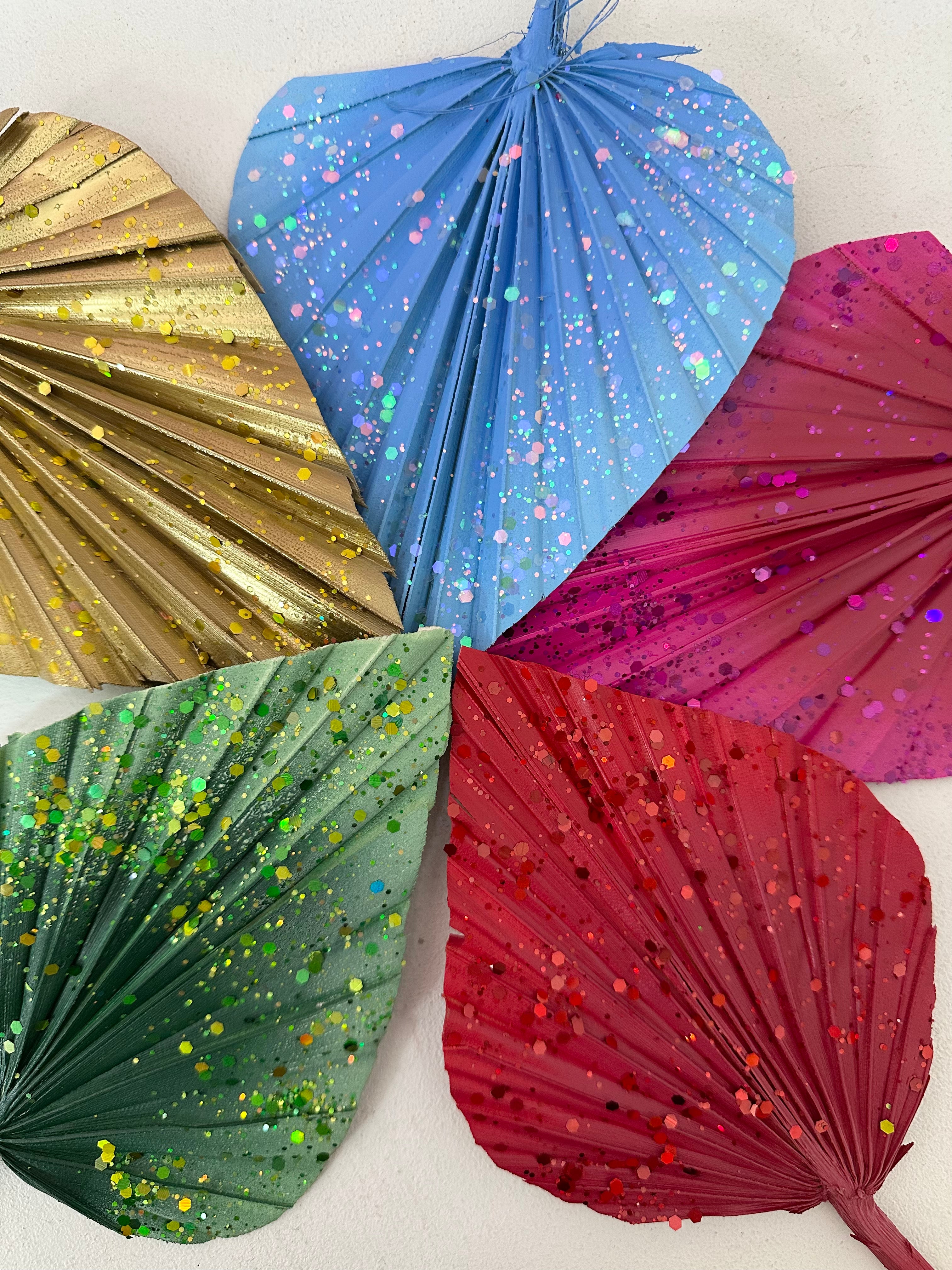 Dried Palm Glitter Cake Topper -  HOLIDAY COLLECTION